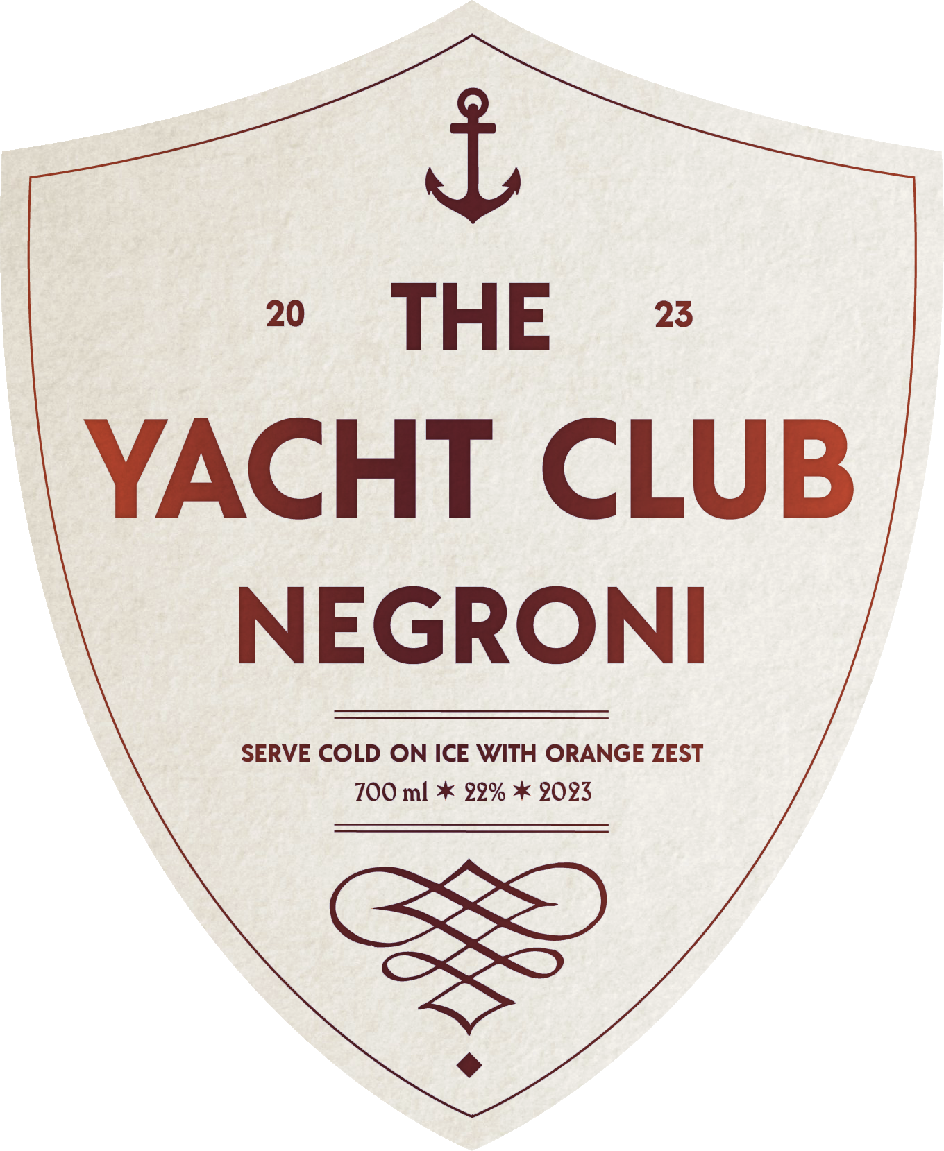 The Yacht Club Negroni bottle label