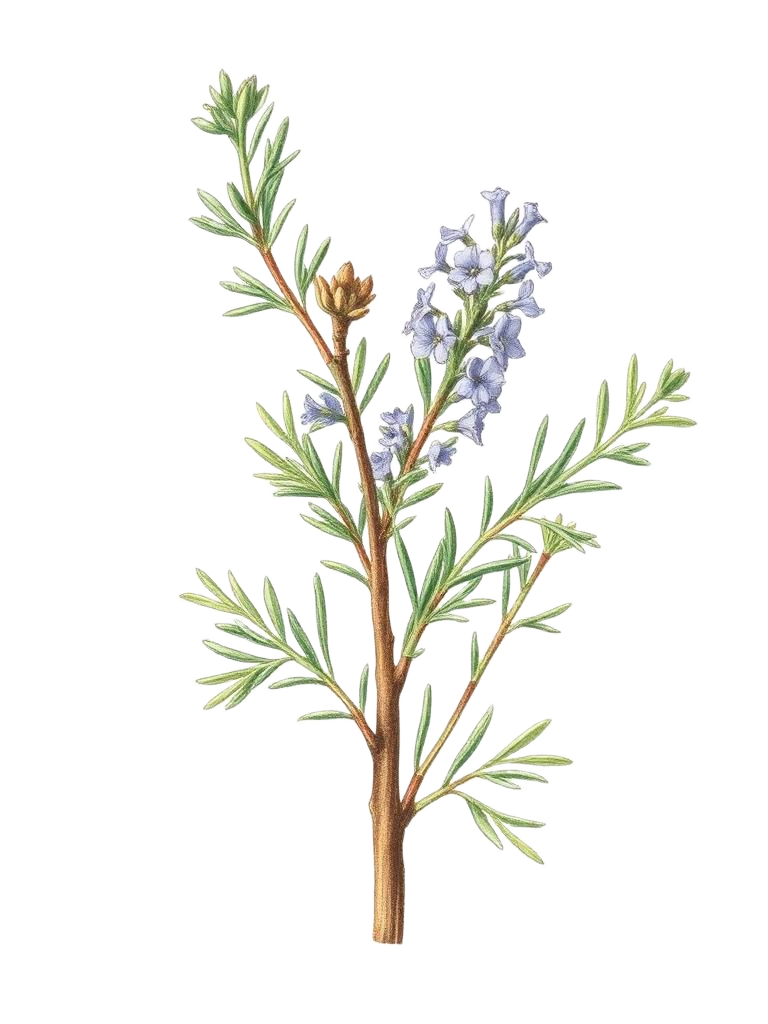 Rosemary botanical illustration